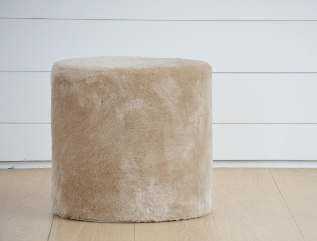 Luxury Napa Shearling Ottoman - Soft & Cozy Footstool for Living Room, Bedroom, or Nursery - Perfect for Relaxing & Home Decor