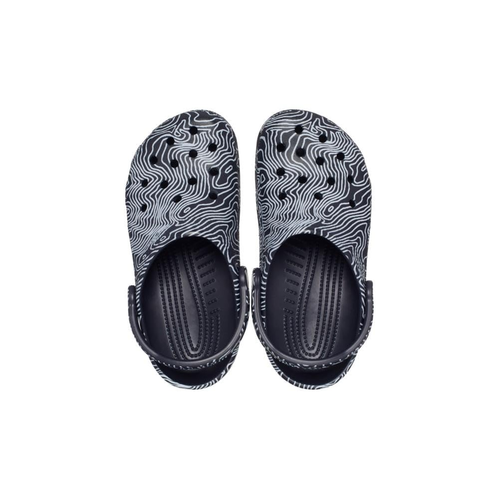 Crocs Unisex Classic Graphic Clogs for Men & Women - Comfortable Slip-On Shoes for Casual Wear, Beach, Pool & Outdoor Activities