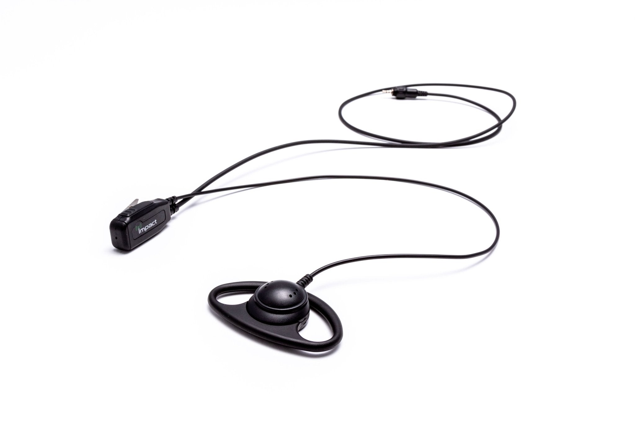 Impact Silver Series 1 Wire Surveillance Kit - Hardwired D-Shape Earpiece for Two-Way Radios (Model I7 S1W D2) - Ideal for Security, Law Enforcement & Covert Operations