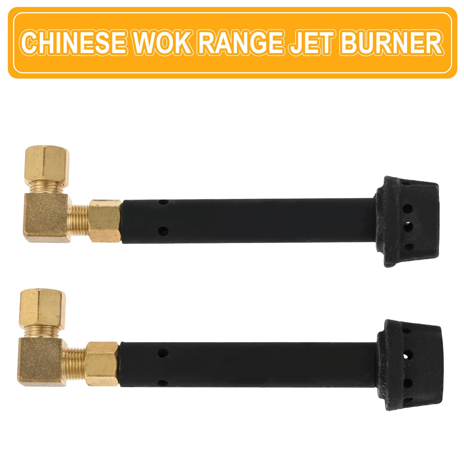 2PCS Chinese Wok Jet Burner Replacement - High Efficiency Gas Stove Burner Heads for Professional Cooking & Outdoor Camping