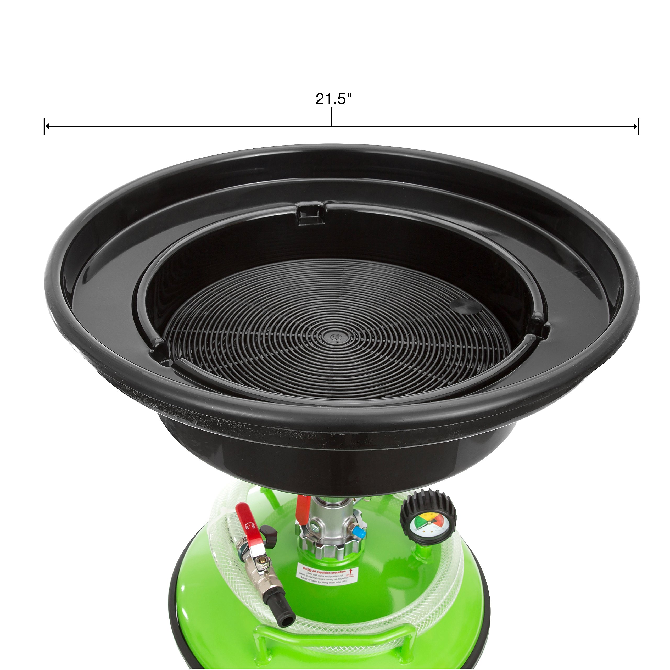 OEMTOOLS 24861 21 Gallon Waste Oil Drain Container - Adjustable Oil Changing Funnel for Automotive, Motor Oil & Coolant Storage - Perfect for DIY Car Maintenance & Garage Oil Recycling