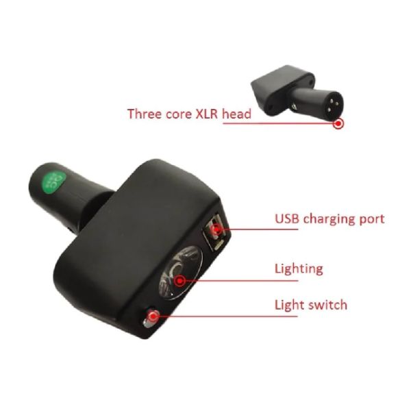 ComfyGO Electric Wheelchair Headlight with USB Charging Port - Bright LED Light for Nighttime Mobility & Safety | Perfect for Outdoor Use, Travel & Emergency Lighting