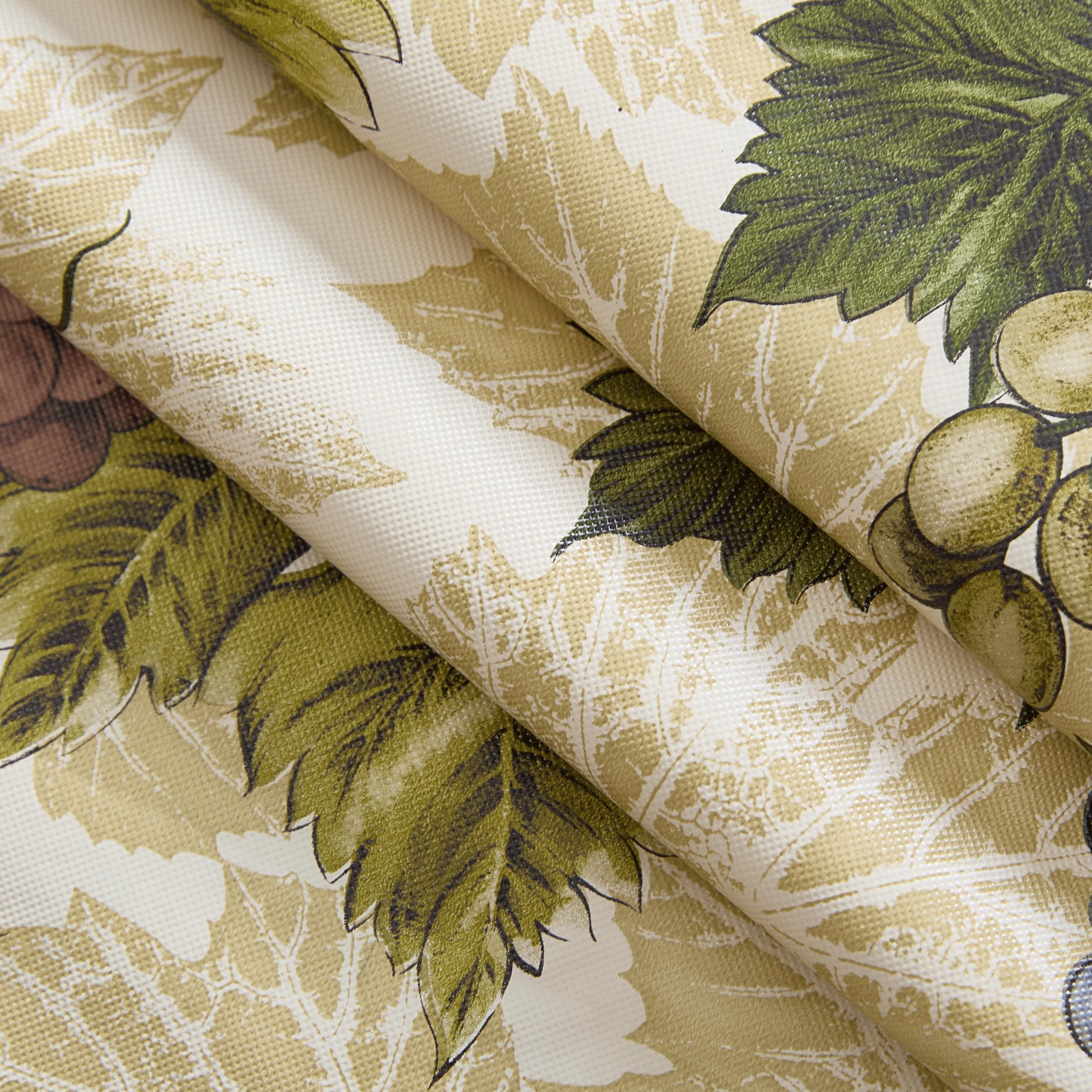 Newbridge 60 x 102 Inch Rectangle Vinyl Tablecloth - Waterproof Flannel Backing with Grapevine Print for Indoor/Outdoor Use | Perfect for Dining, Picnics, BBQs, Patio & Kitchen Decor
