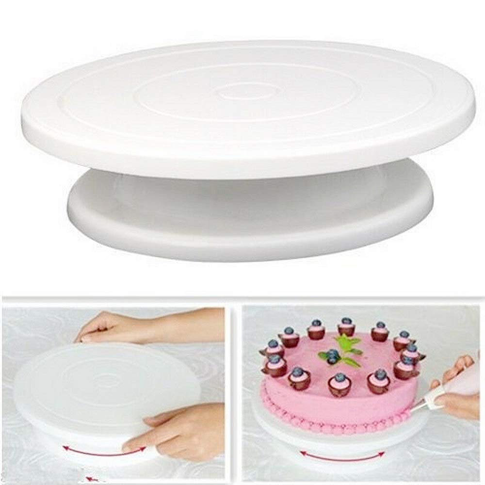 Hofumix 12-Inch Revolving Cake Stand - Premium Cake Decorating Turntable for Baking, Frosting & Decorating - Durable Cake Turning Table with Non-Slip Base - Perfect for Birthday Cakes, Wedding Cakes & Dessert Presentation (1 Pack)