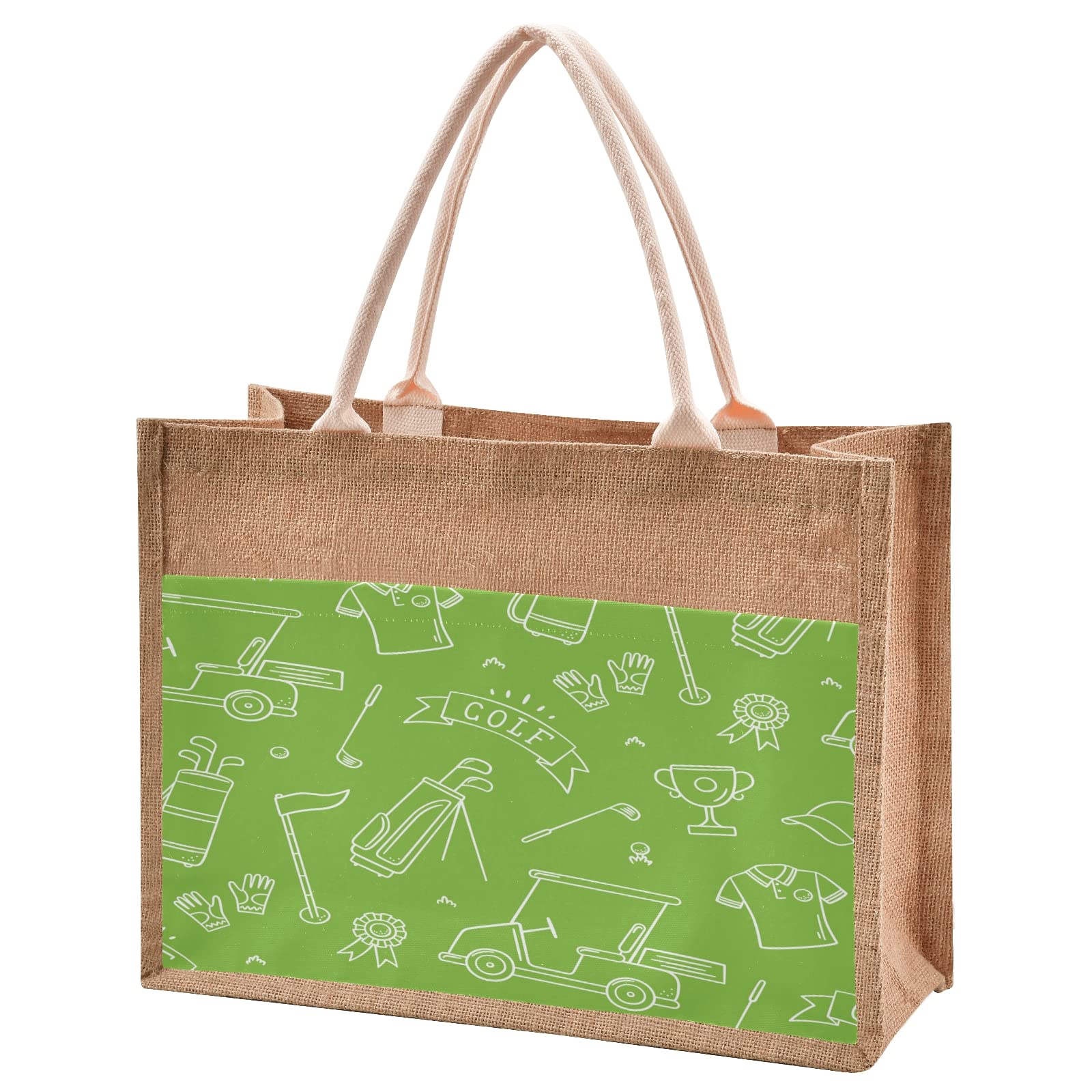 Eco-Friendly Small Burlap Tote Bag for Women - Stylish Reusable Grocery Shopping Purse - Perfect for Farmers Market, Beach & Everyday Use