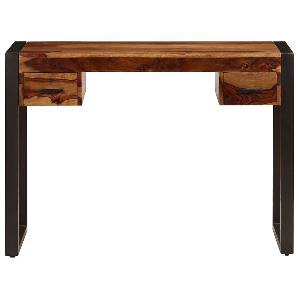 Solid Wood Computer Desk with 2 Drawers - 43.3