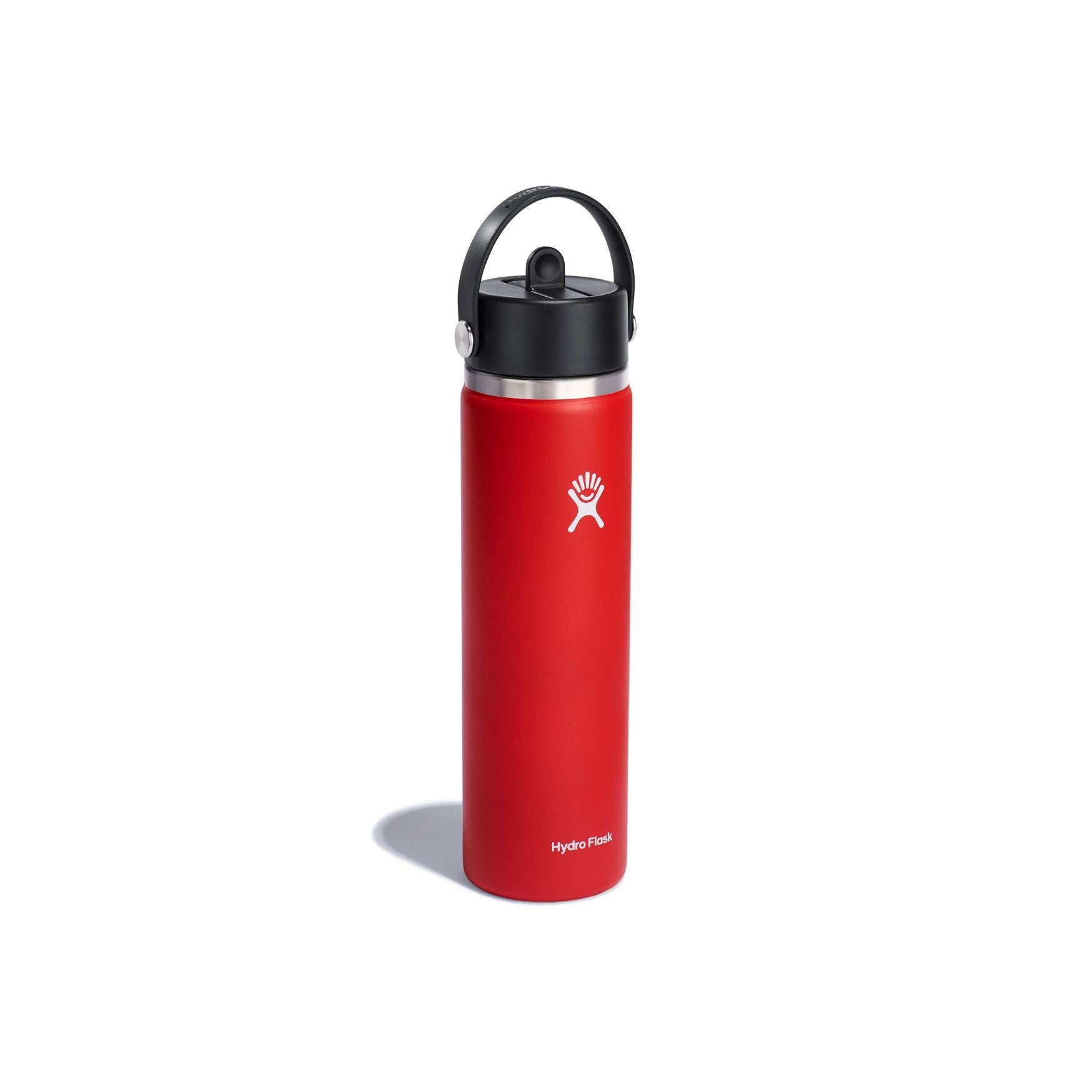 24 oz Wide Mouth Water Bottle with Flex Straw Cap - Leak Proof & BPA Free - Perfect for Gym, Hiking, Travel & Everyday Hydration
