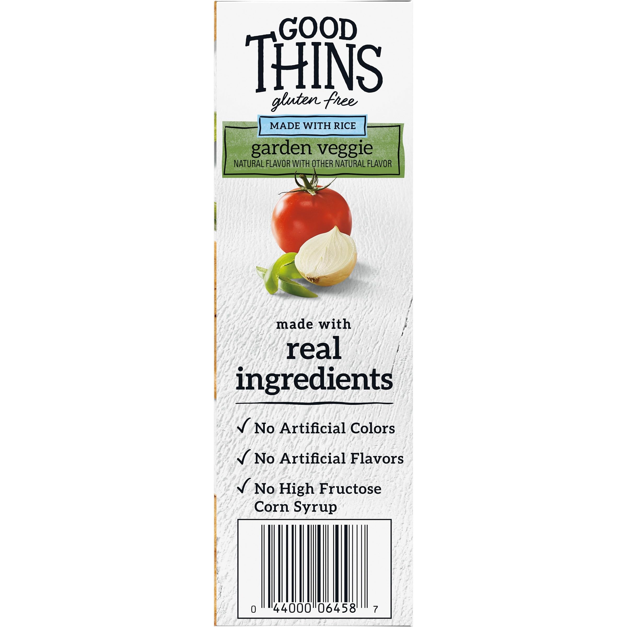 Good Thins Garden Veggie Rice Snacks - Gluten Free, Healthy Crackers for Adults & Kids - 3.5 oz Pack - Perfect for Lunchboxes, Office Snacks & On-the-Go