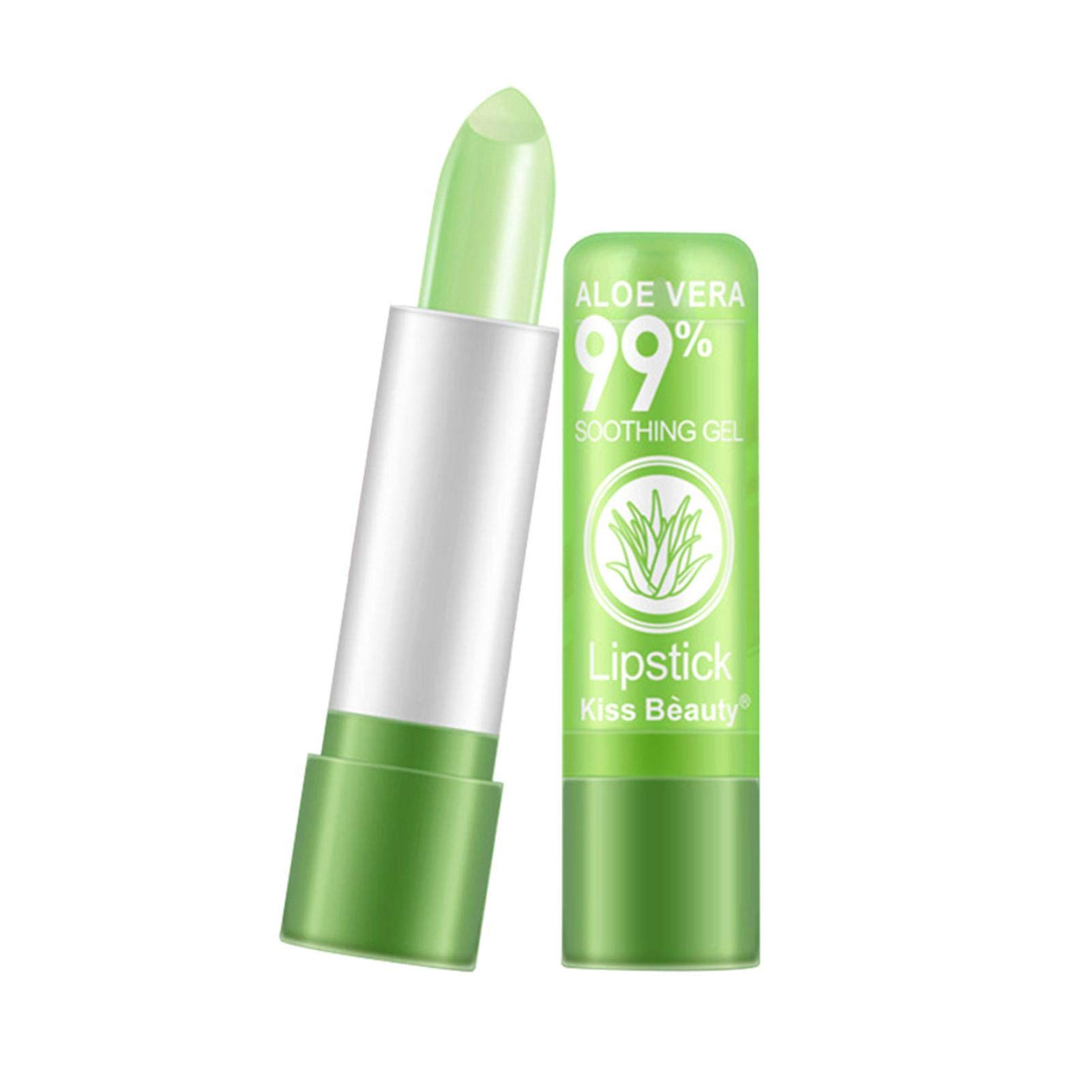 2 Pack Aloe Vera Lipstick - Long Lasting Nutritious Lip Balm with Moisturizing Magic Temperature Color Changing Effect | Hydrating Lip Gloss for Dry Lips, Perfect for Daily Use, Travel & Gifts