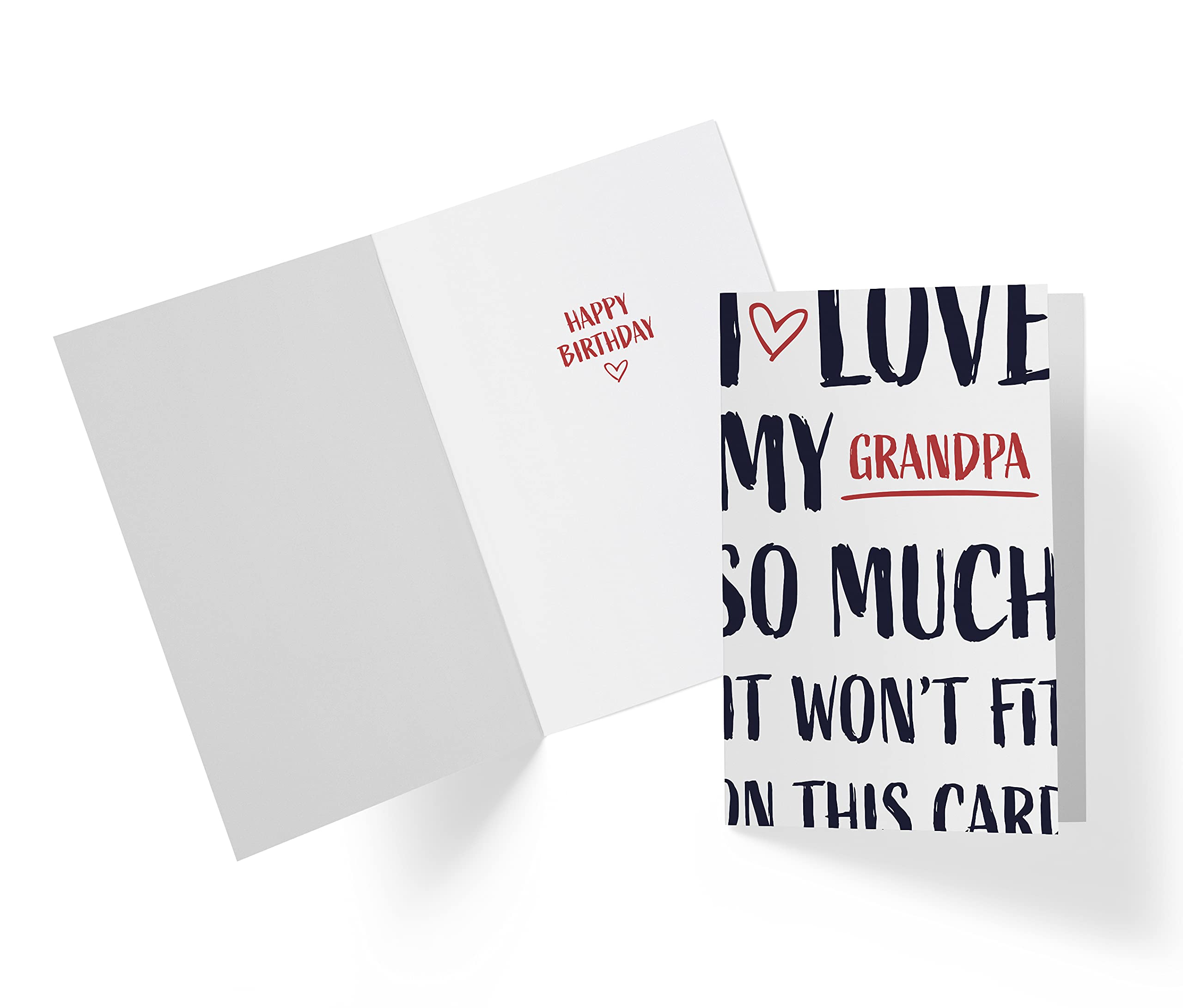 Karto Sweet Birthday Card for Grandpa - Large 5.5x8.5 inch Grandfather Birthday Greeting Card with Heartwarming Message - Perfect for Grandfather's Day, Father's Day & Special Occasions
