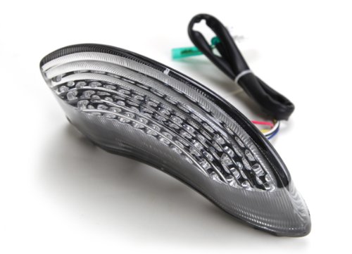 Sequential LED Tail Lights Clear Lens for 2008-2010 Triumph Speed Triple - High Visibility Brake Lights for Night Riding & Safety