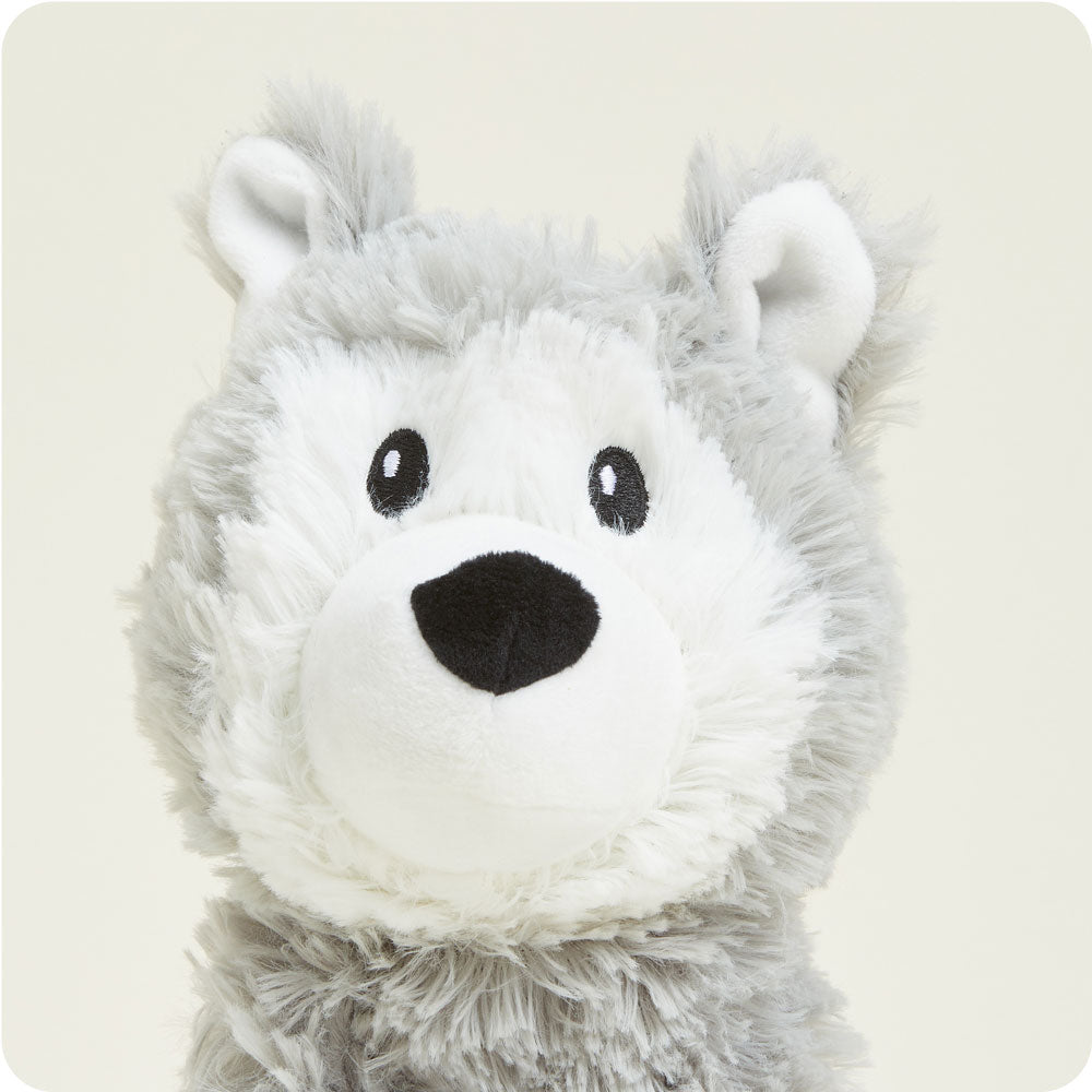 Weighted Heated Stuffed Husky Dog Plush Toy - Soothing Warmies for Anxiety Relief & Comfort - Perfect for Stress Relief, Kids, and Adults - Cozy Gift for Winter Nights & Cold Weather
