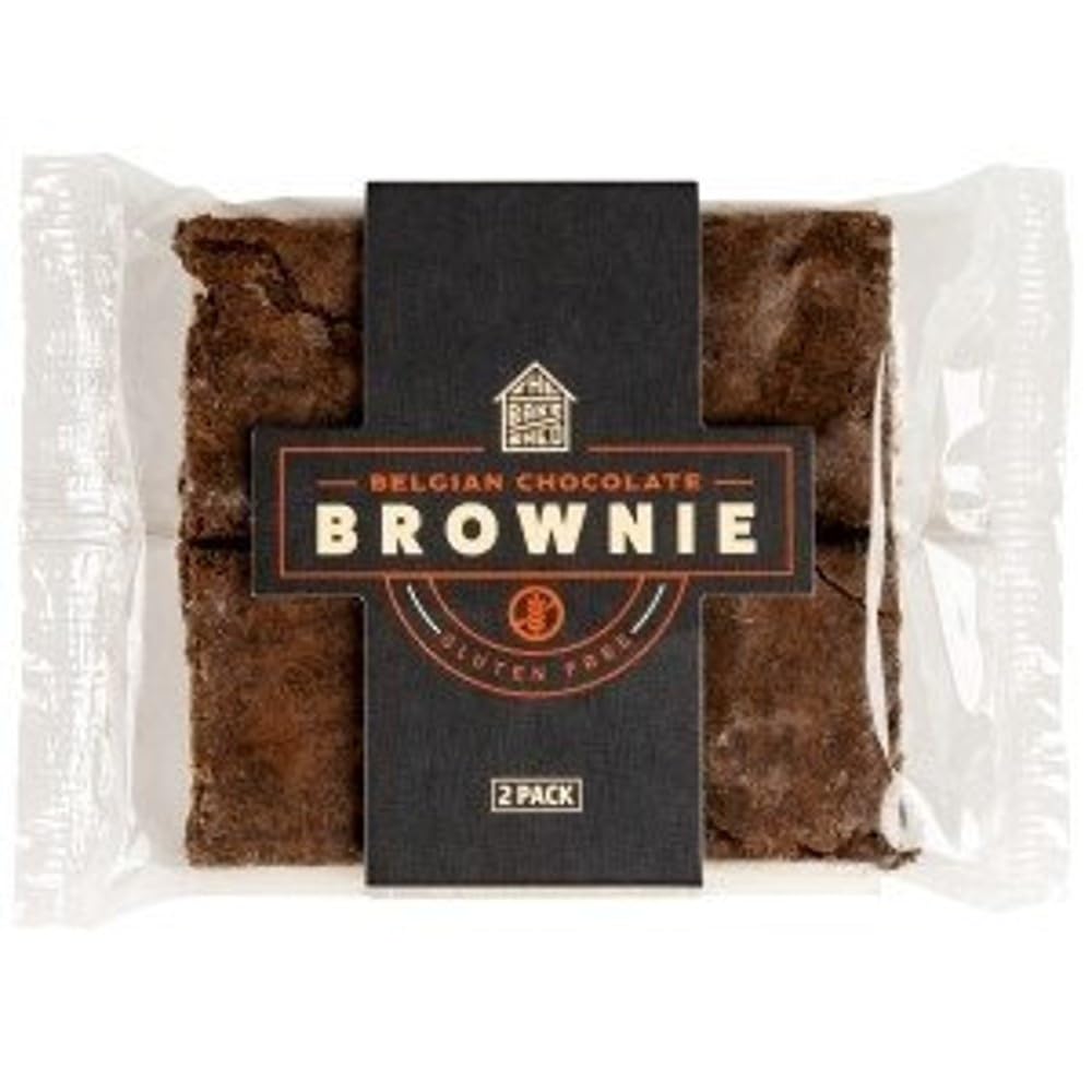 Premium Belgian Chocolate Brownies by The Bake Shed - Case of 32 Individually Wrapped Gourmet Desserts for Parties, Gifts & Office Snacks