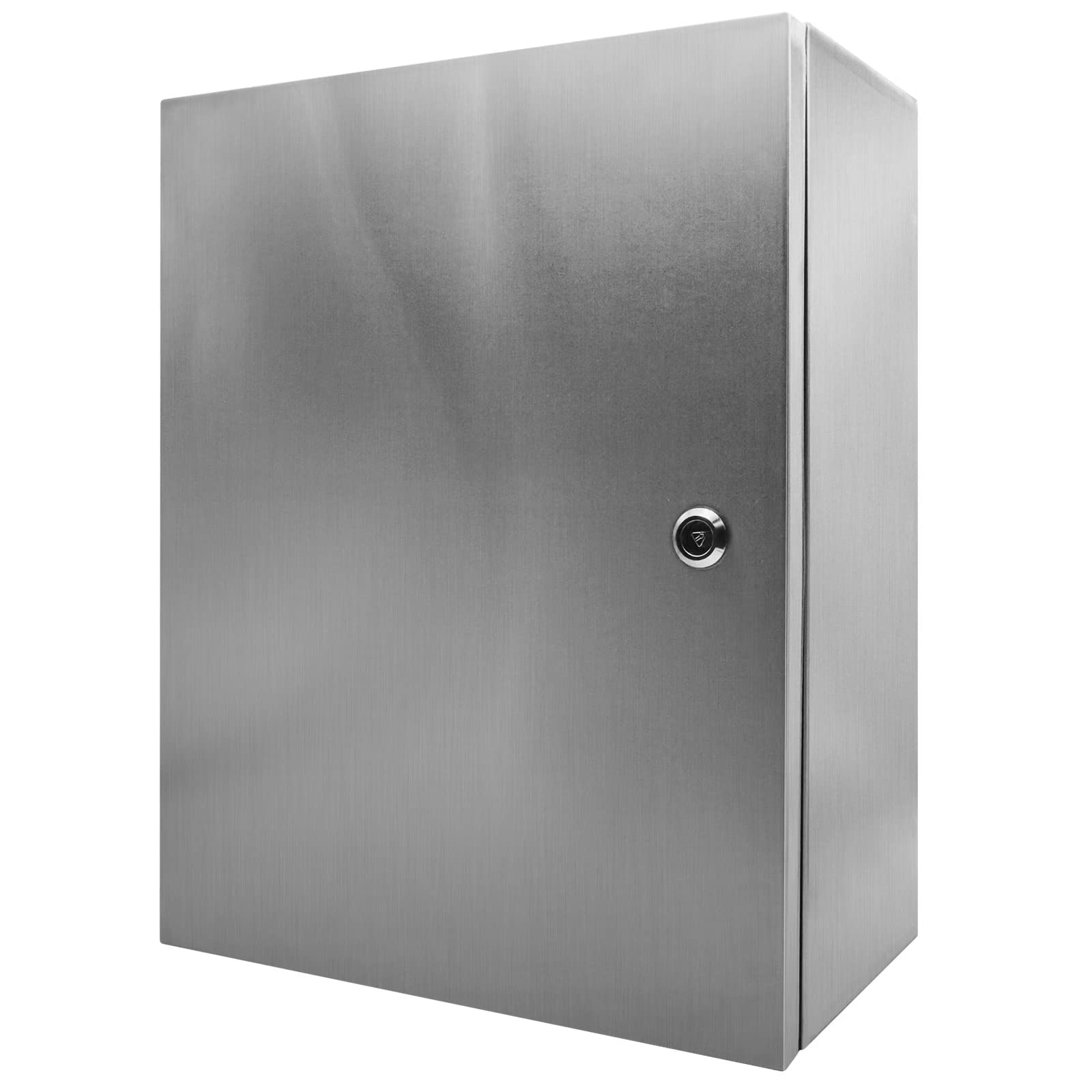 304 Stainless Steel Electrical Enclosure Box 20x16x8 Inch, NEMA4X IP66 Waterproof Outdoor Electrical Junction Box with Lock & Mounting Plate - Ideal for Industrial Equipment, Solar Panel Systems & Outdoor Electrical Installations