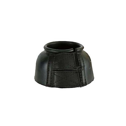 Aime Imports Basic Smooth Rubber Velcro Bell Boots for Horses - Durable & Adjustable Horse Riding Boots for Protection & Comfort