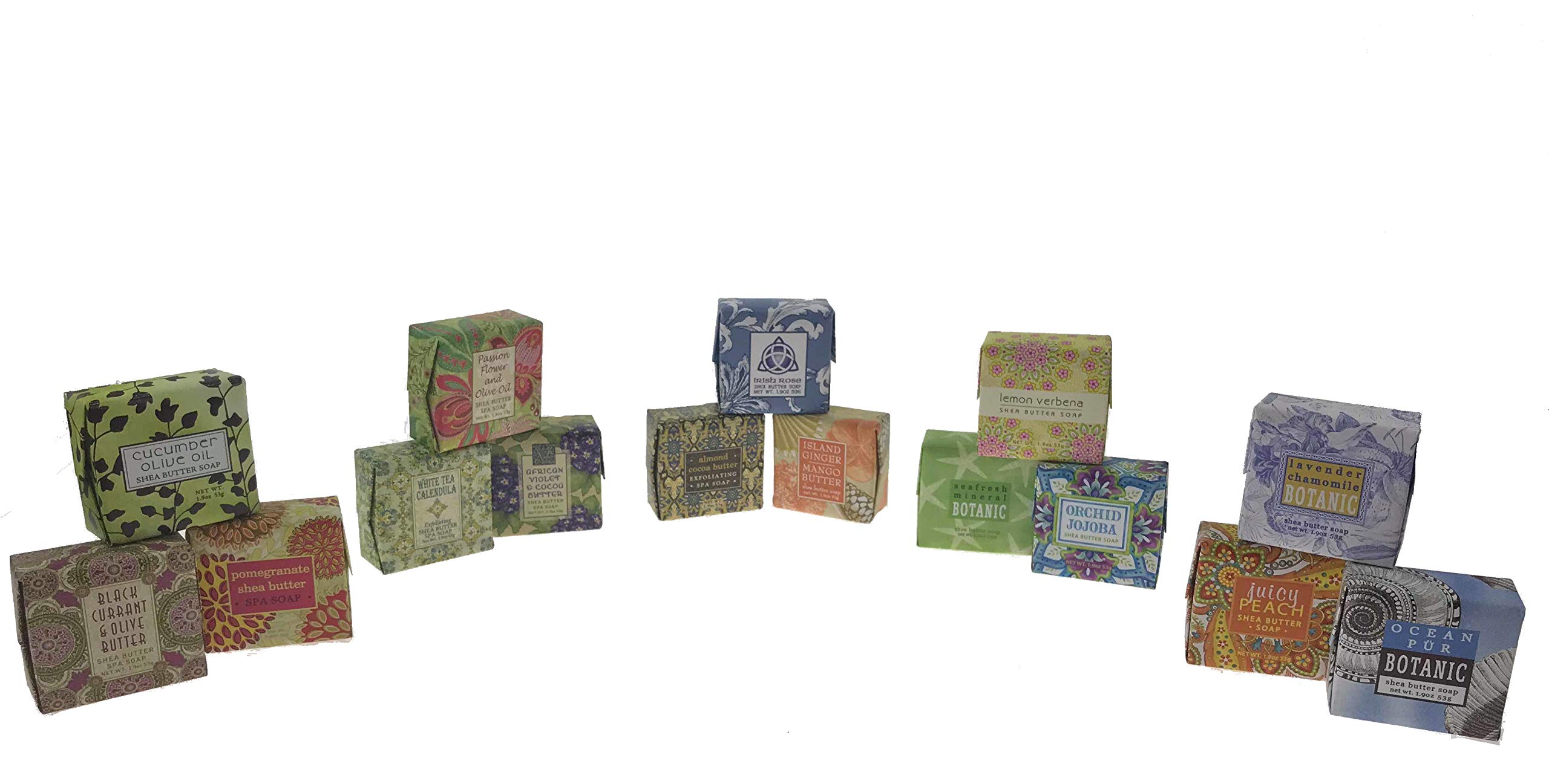 15-Piece Shea Butter & Essential Oil Soap Sampler Set - 1.9 oz Natural Handmade Bar Soap Gift Box with Organic Extracts | Perfect for Spa Day, Self-Care Routine & Luxury Bath Time