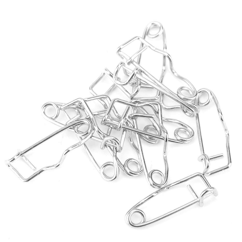 Hilitand 50pcs 22mm Metal Safety Pins - Brooch Locking Pin Clasp Fastener for Sewing, DIY Crafts & Jewelry Making - Durable Stainless Steel Safety Pins for Clothing, Quilting & Fabric Projects