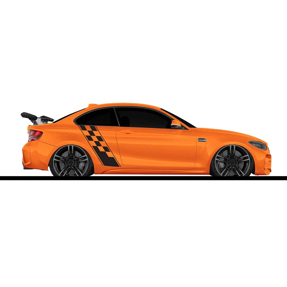 Zcargel 2Pcs Universal Car Side Door Decorative Stickers - Racing RV Truck Exterior Decal Accessories for Enhanced Vehicle Aesthetics