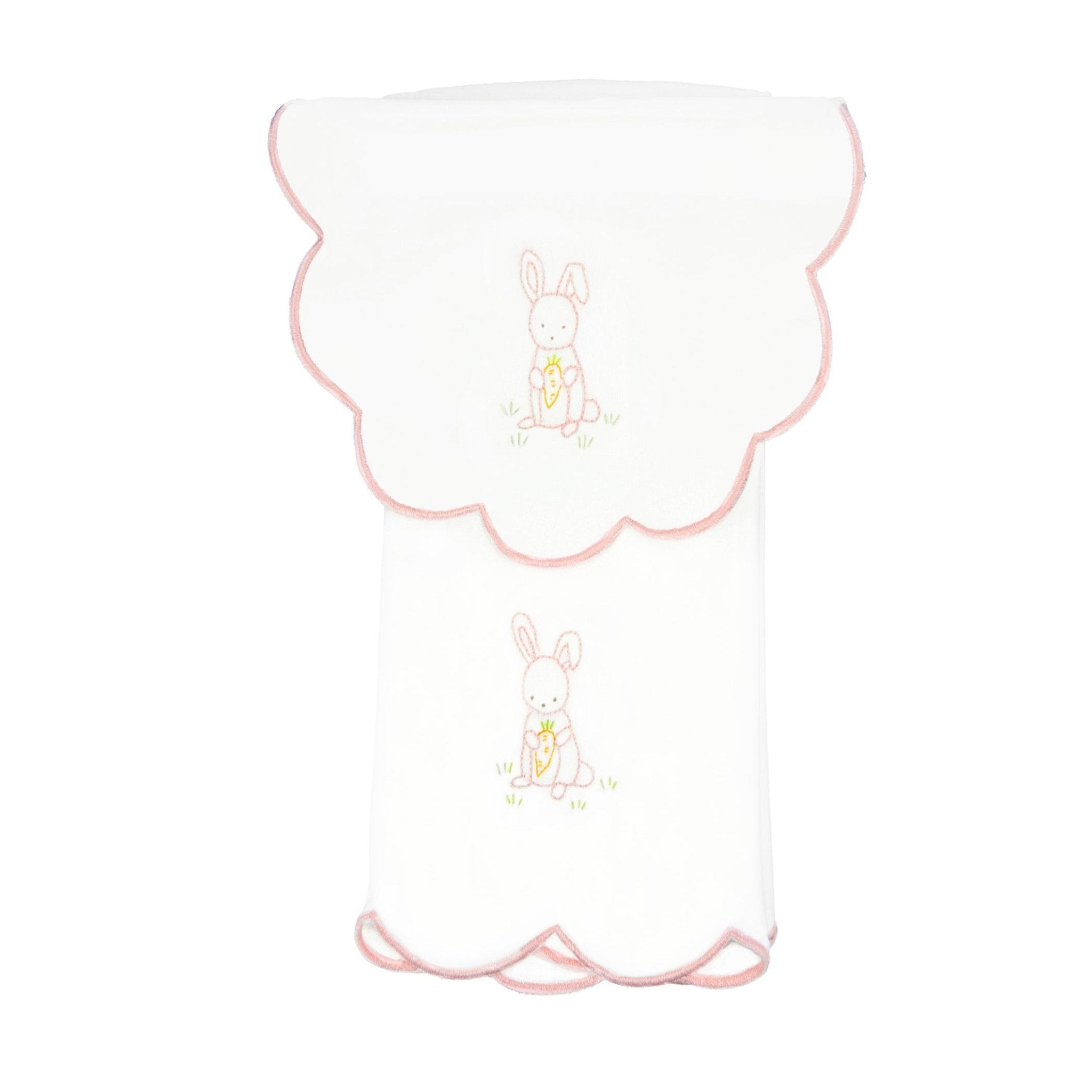 Soft Baby Bunny Cotton Knit Bib & Burp Cloth Set - Cute Feeding & Drool Protection for Newborns & Infants - Perfect for Mealtime, Nursing, and Photo Shoots