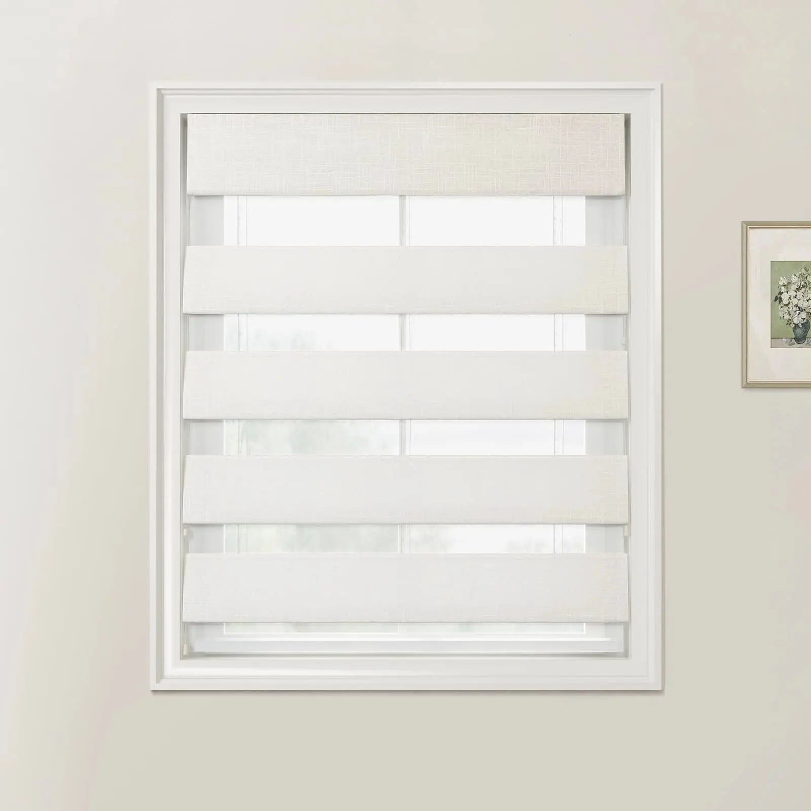 Custom Zebra Roman Blind Cord Lift - Blackout Window Shades for Home & Office - Easy Installation & Light Control