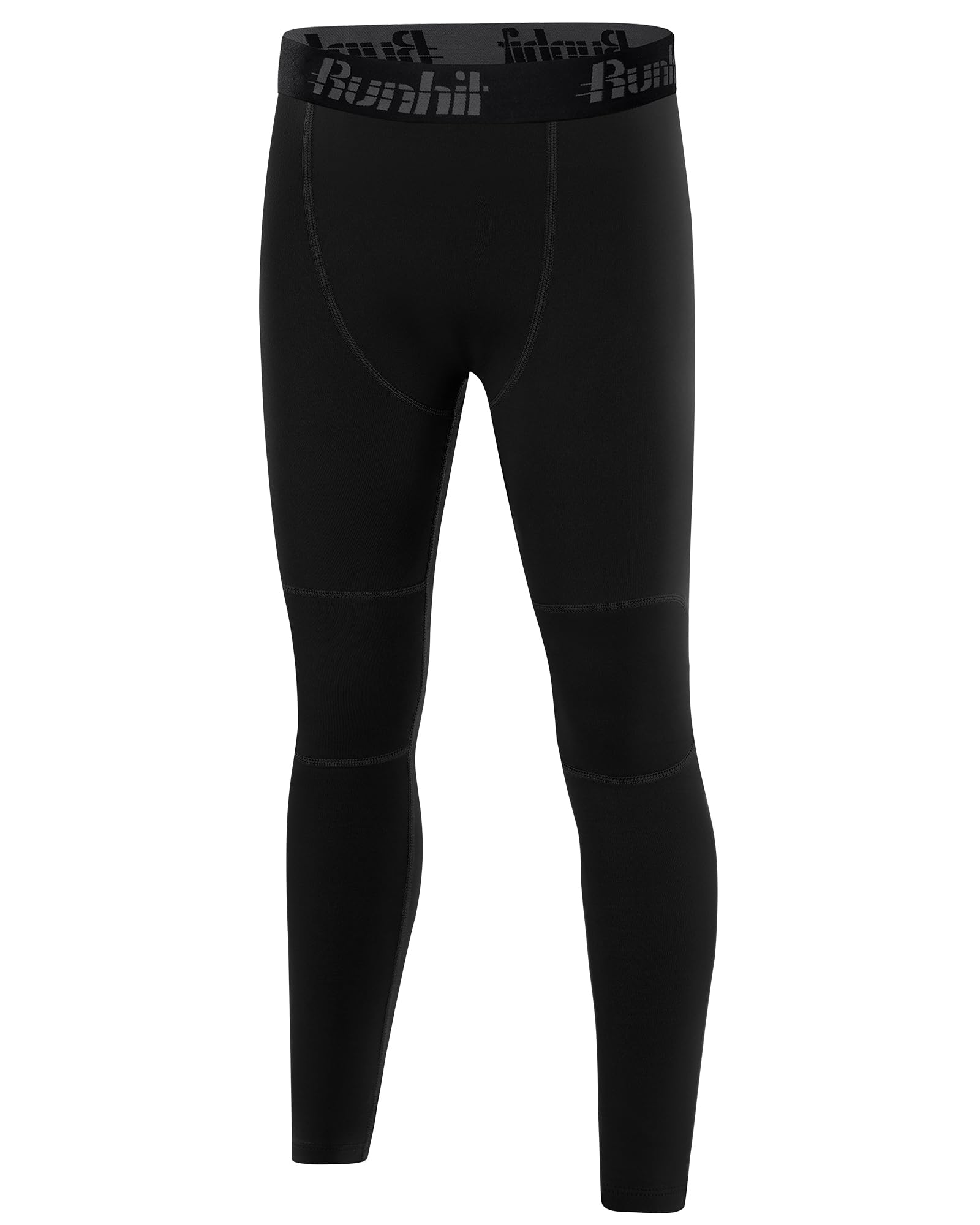 Runhit Boys Fleece Lined Compression Leggings - Thermal Base Layer Pants for Kids & Youth | Cold Weather Sports Tights, Running, Soccer, Skiing & Outdoor Winter Activities