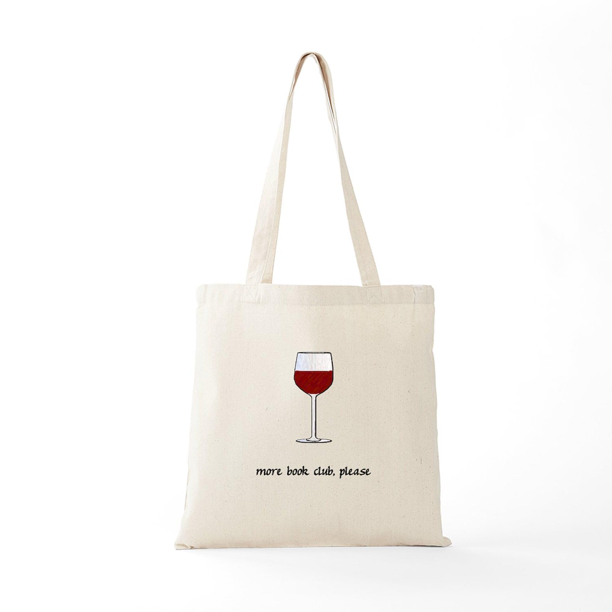 More Book Club Please Tote Bag - Natural Canvas Reusable Shopping Bag for Books, Groceries & Beach - Eco-Friendly Book Lover Gift