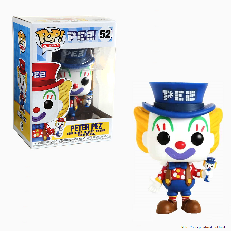 Funko Pop! AD ICONS: Peter Pez with Blue Hat Vinyl Figure #52 - Collectible Toy for Pop Culture Fans & Office Desk Decor
