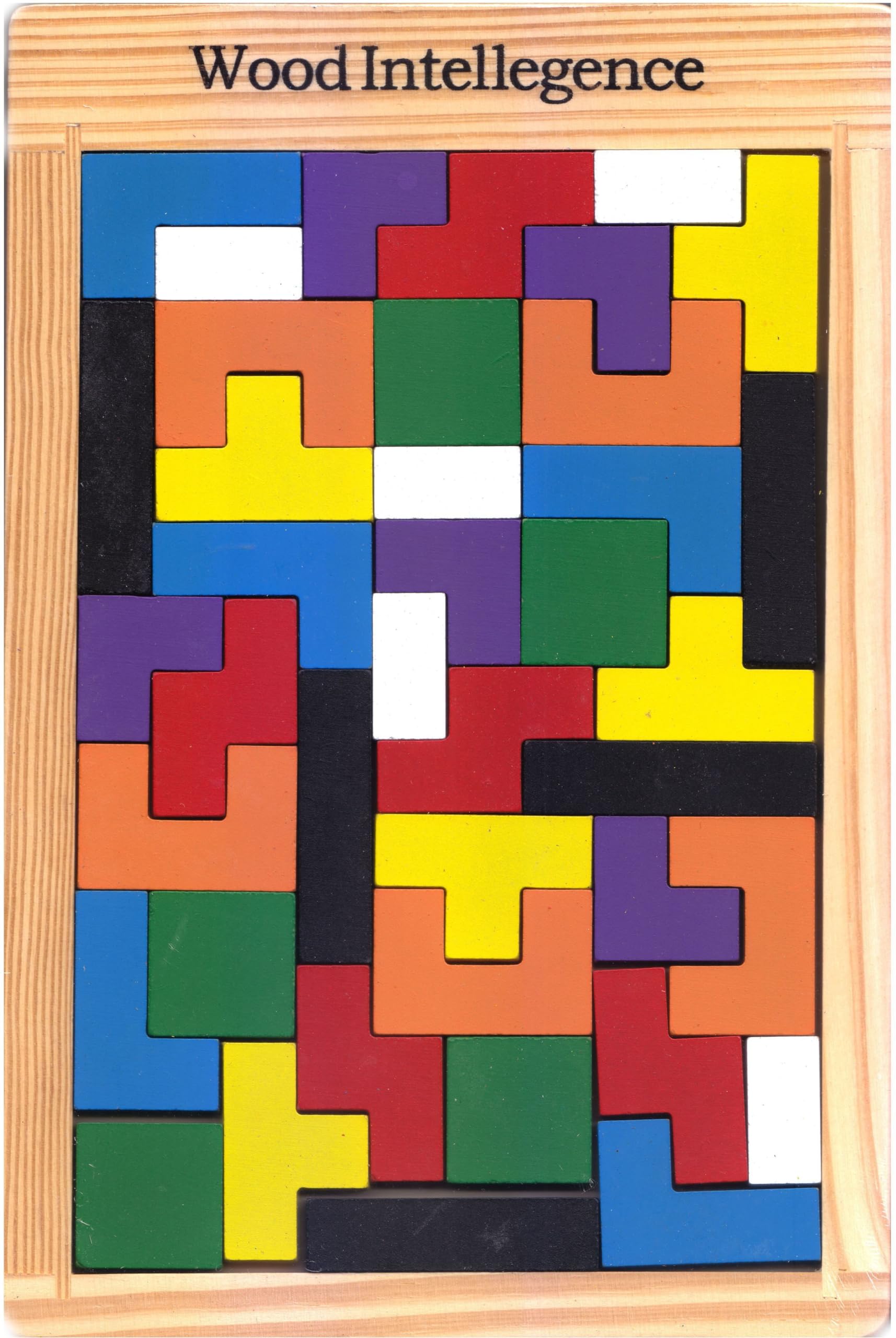 Besite Toys Wooden Jigsaw Puzzle - 40 Piece STEM Learning Game for Kids Ages 2+ | Educational Tangram Brain Teaser & Intelligence Building Toy | Perfect for Preschool Learning, Birthday Gifts & Family Game Night
