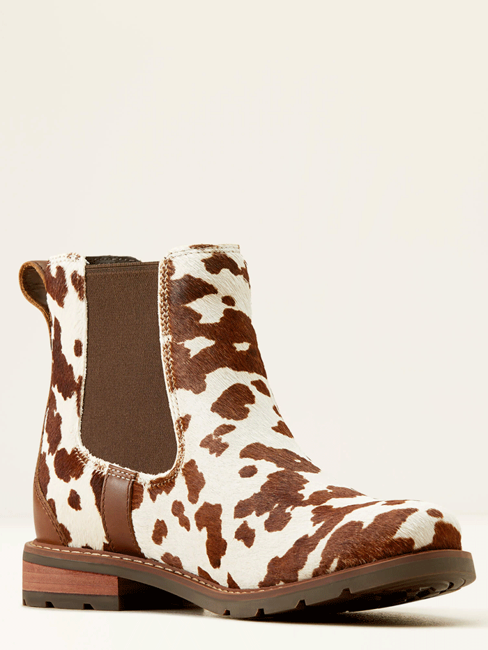 Ariat Women's Wexford Chelsea Ankle Boot - Genuine Cow Hair Leather, Brown - Perfect for Western Fashion, Country Rides & Casual Outings