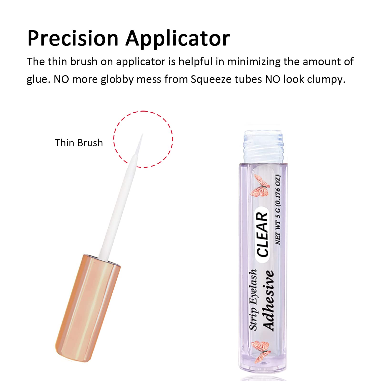 Super Strong False Eyelash Glue - Waterproof, Latex-Free Eyelash Adhesive for Sensitive Eyes (2 Pack Clear) | Perfect for Daily Wear, Special Occasions & Professional Makeup Artists