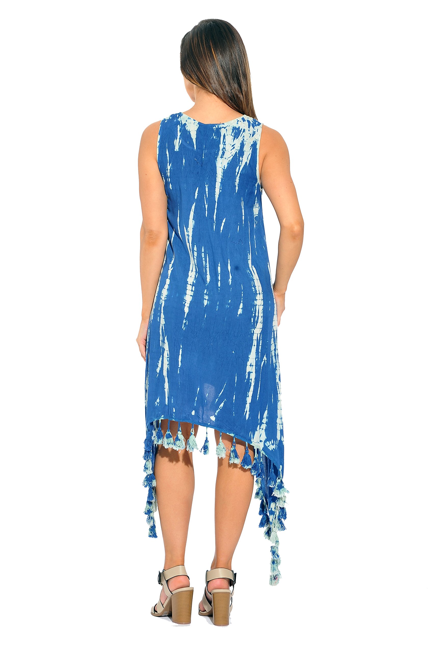 Tie Dye Asymmetrical Sundress for Women - Beach & Summer Wear