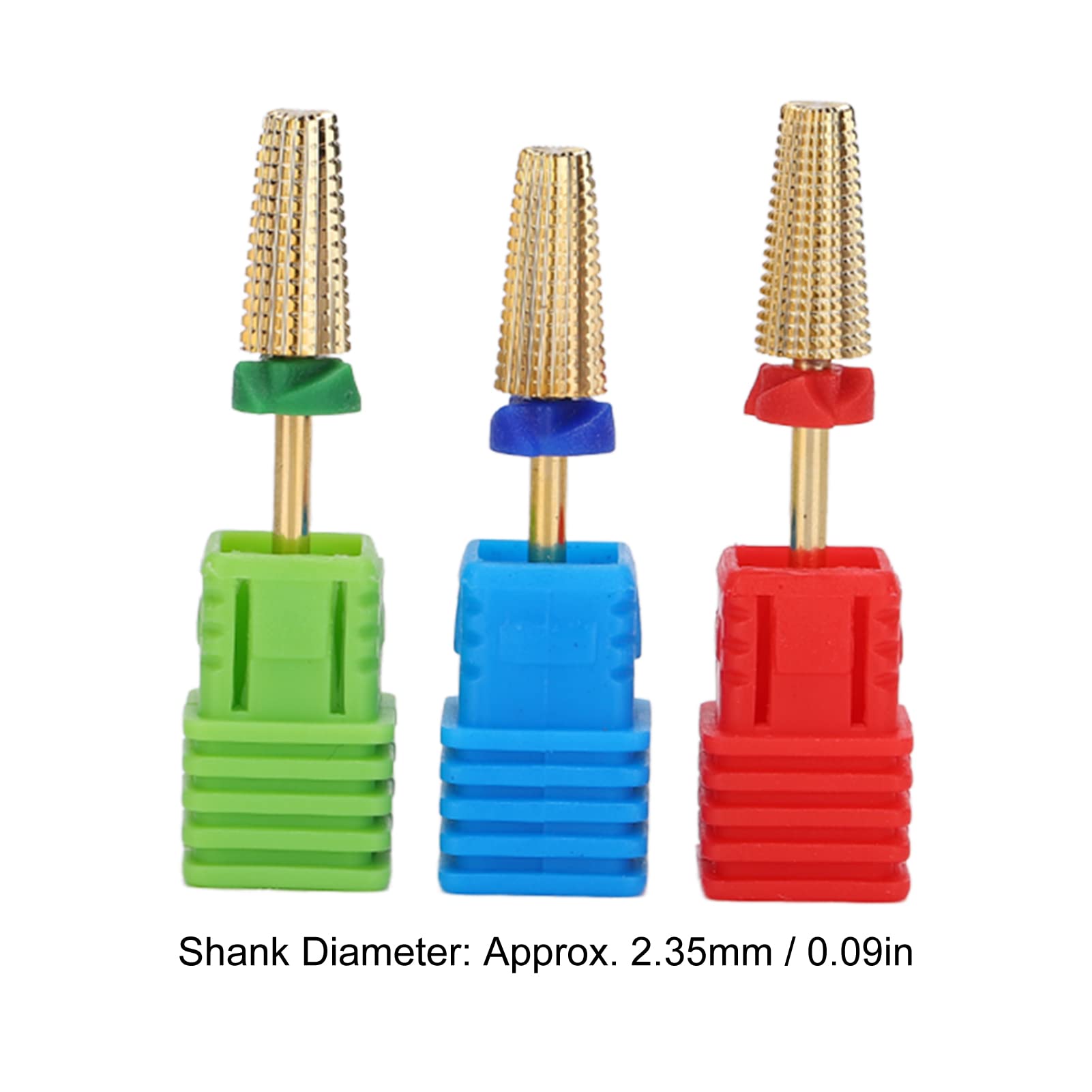 EXCLUZO Professional Tungsten Steel Nail Drill Bits Set - Easy to Clean, Rotating Manicure & Pedicure Kit for Home Salon & Beginners (Gold) | Perfect for Nail Art, Acrylics, Gel Polish Removal & At-Home Nail Care