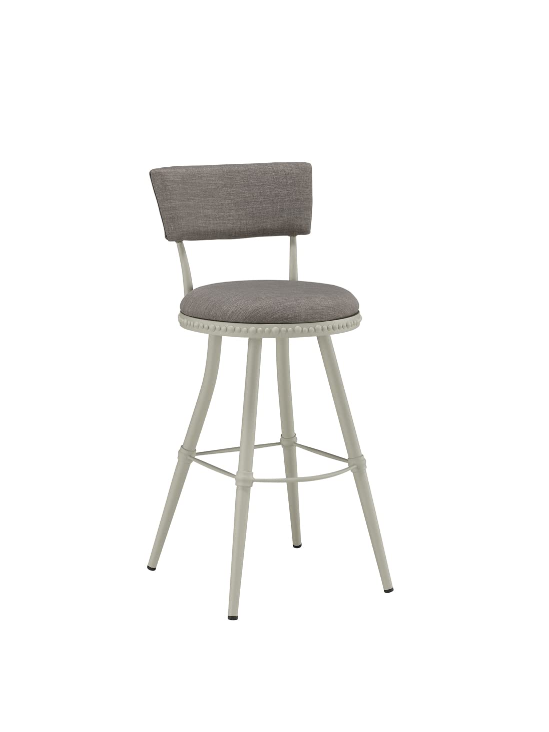 Boraam Benton Adjustable Bar Stool - Light Gray/Beige Finish - Perfect for Kitchen Islands, Breakfast Nooks & Home Bars
