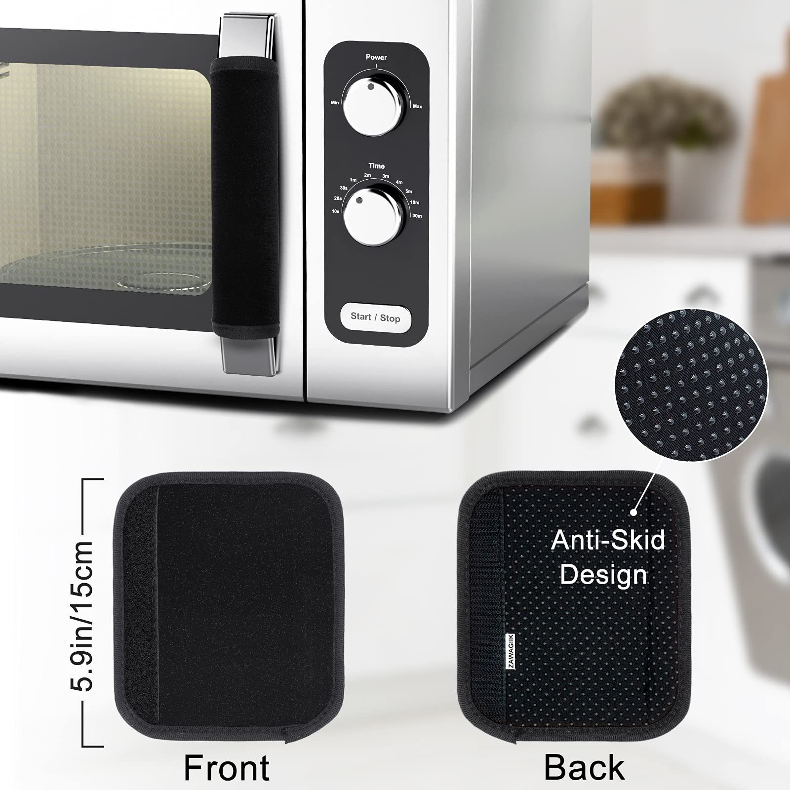 7-Piece Refrigerator Door Handle Covers Set - Non-Slip Kitchen Appliance Protectors for Fridge, Microwave & Dishwasher - Fingerprint & Stain Resistant - Keep Clean & Hygienic (Perfect for Home, Office & Restaurant Use)