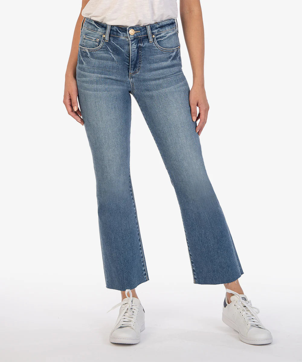Kut Kelsey High Rise Ankle Flare Jeans for Women - Stretchy Denim Pants with Flared Hem | Perfect for Casual Outfits, Date Nights & 70s Vintage Style Looks