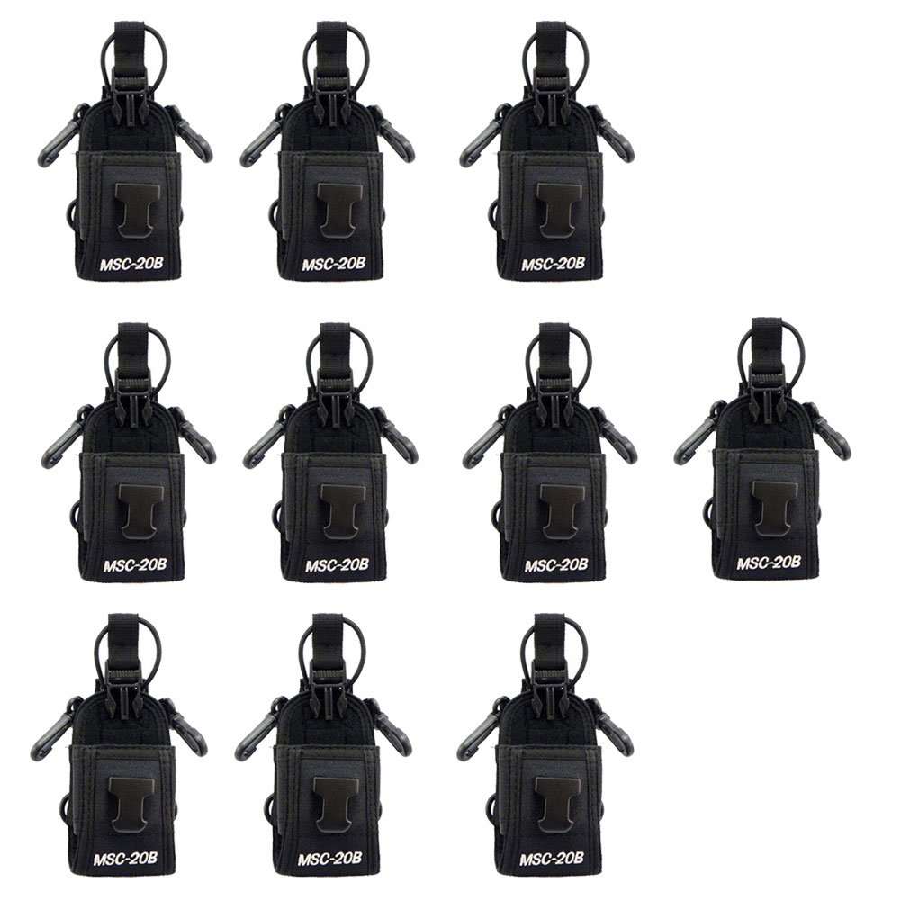 10-Pack MSC-20B Universal Radio Case Pouch - Waterproof Protective Cover for Motorola, Kenwood, Midland, Icom, Yaesu, Baofeng Two-Way Radios - Perfect for Outdoor Adventures, Construction Sites & Emergency Communication