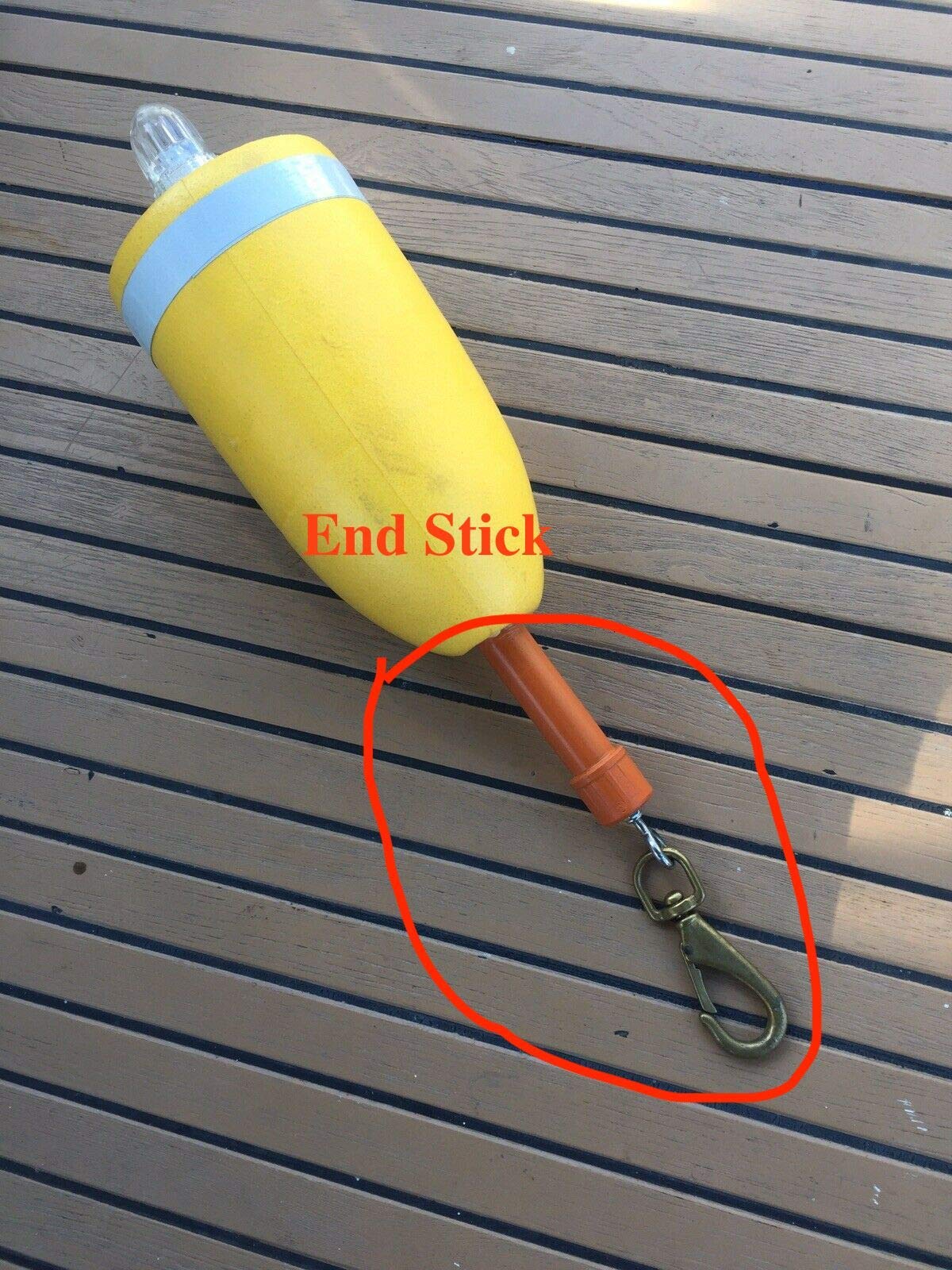 Orange Marine Lobster Crab Hoop Net Marker Buoy Float Stick - Pack of 5 | High Visibility Fishing Gear for Night Crabbing & Lobstering