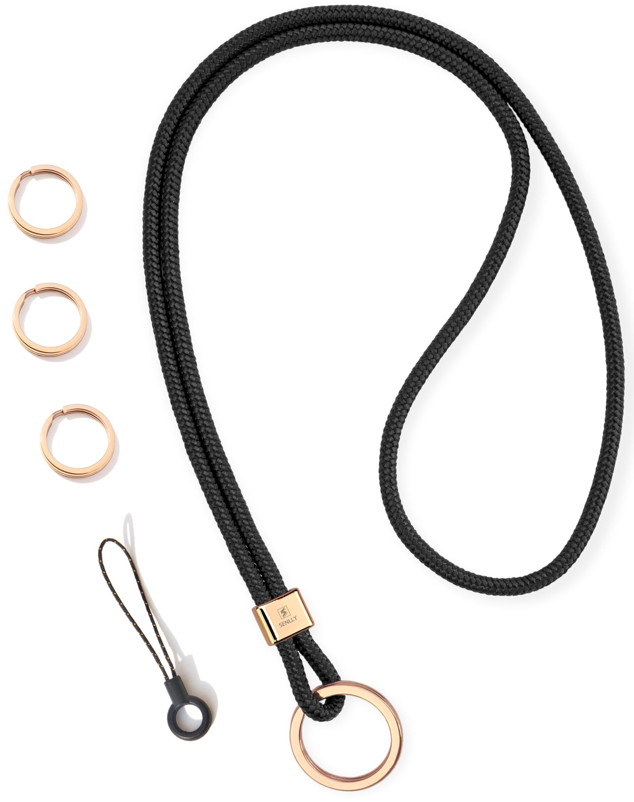 SENLLY Minimalist Key Lanyard Strap - Durable Keychain Holder for Keys, ID Badges & Accessories - Perfect for Work, School, Travel & Outdoor Activities