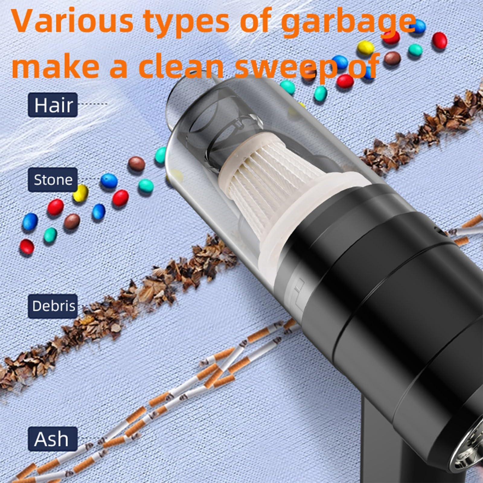 2-in-1 Wireless Handheld Car Vacuum Cleaner & Blower - High Power Portable Mini Vacuum for Car, Home & Office | Multipurpose Cleaning Tool for Pet Hair, Crumbs & Dust | Great Deals on Auto Accessories