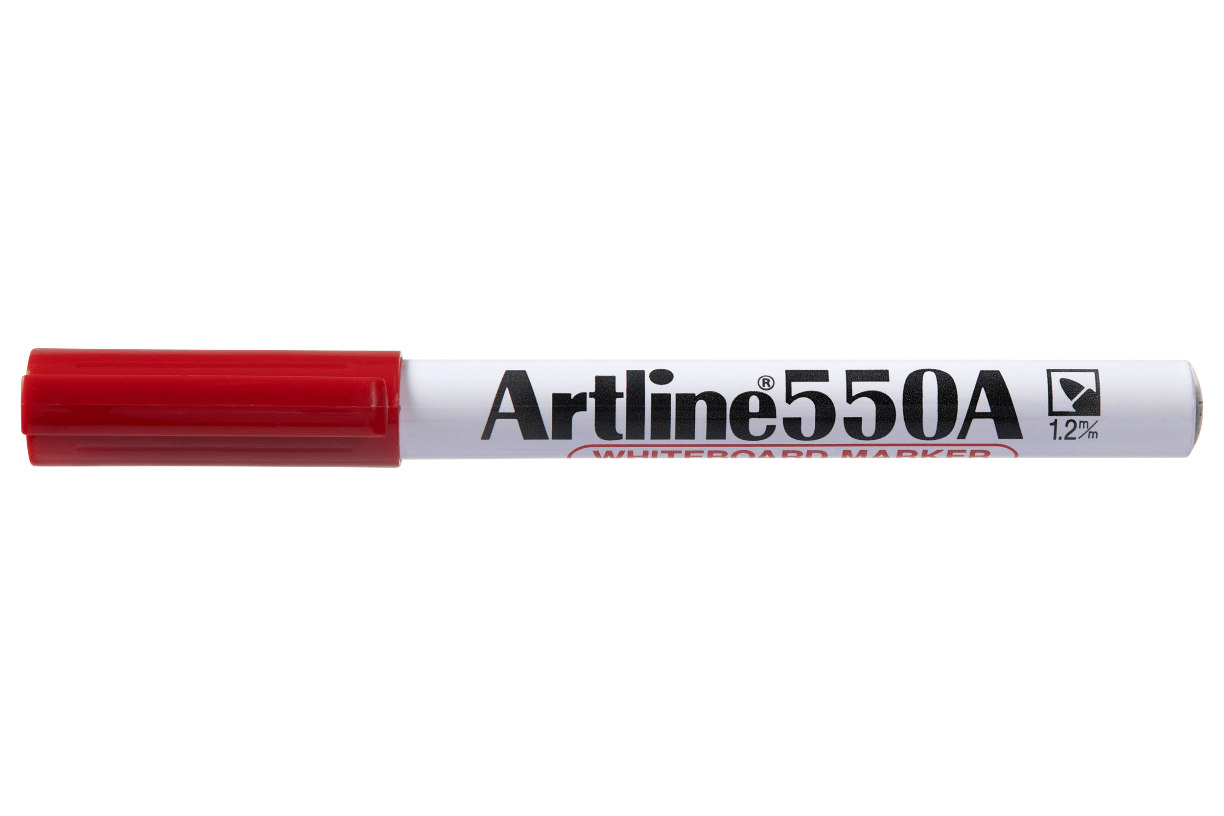 Artline 550A Whiteboard Markers - 12 Pack Red 1.2mm Bullet Tip Dry Erase Markers for Office, Classroom & Home Use - Non-Toxic & Low-Odor