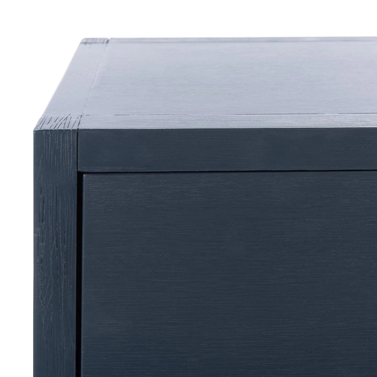 Modern Navy Blue Nightstand with One Drawer - Stylish Cross Base Design for Bedroom, Living Room, or Office