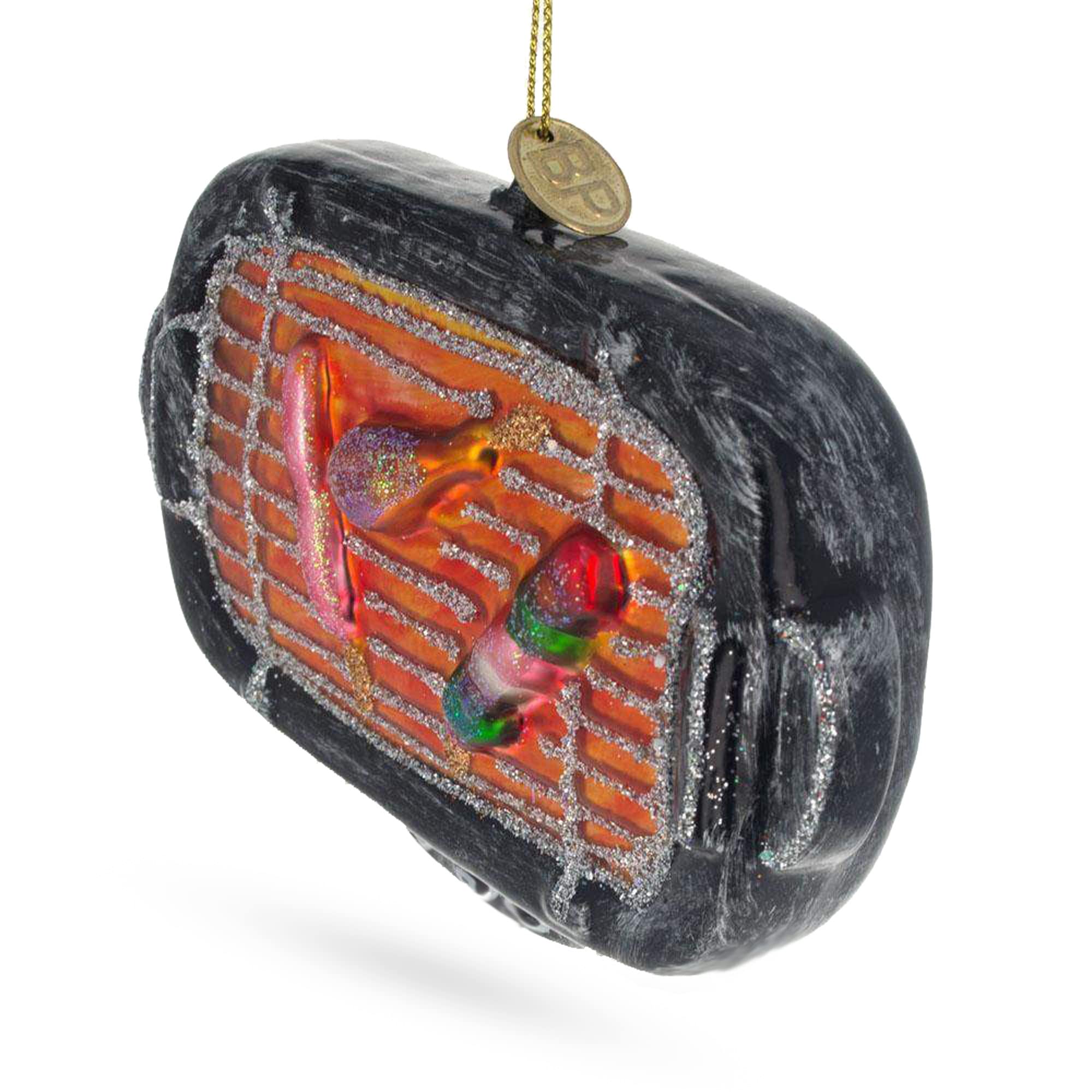 Handmade Blown Glass BBQ Grill Christmas Ornament - Perfect for Holiday Decor, Tree Topper, Gift for Grill Lovers & Outdoor Cooking Enthusiasts