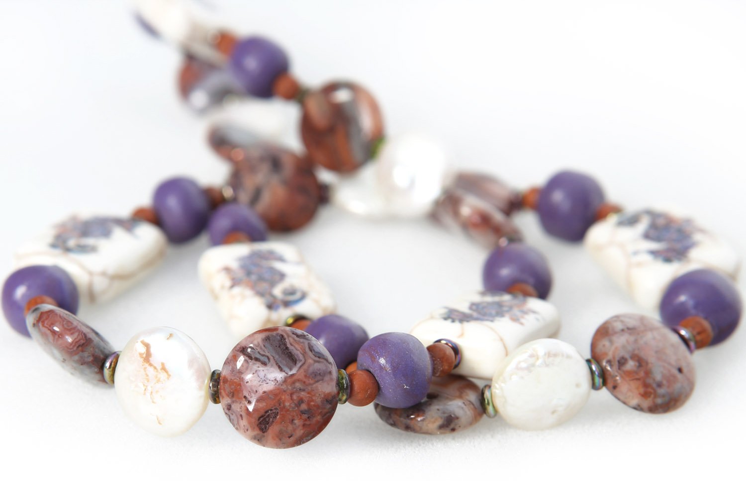 Elegant Seahorse Necklace with Natural Jasper & Pearl - Perfect for Beach Weddings, Boho Jewelry & Gift Ideas