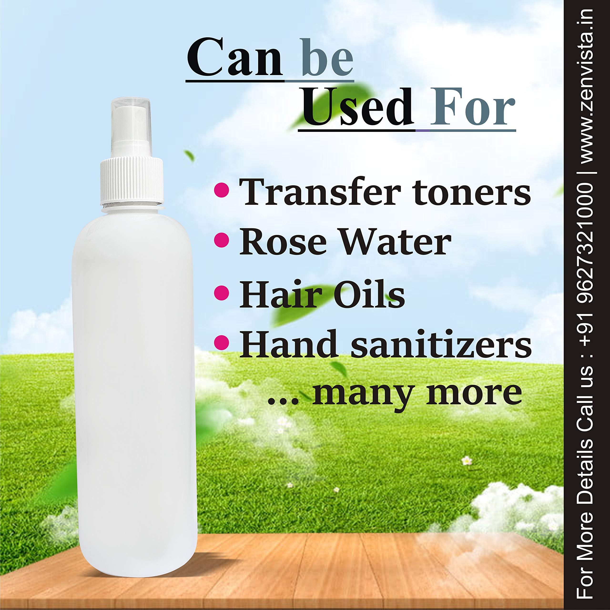500ml White Empty Pump Dispenser Bottle (Pack of 2) - Cosmetic Container for Shampoo, Lotion, Hair Oil & Sanitizer | Refillable Plastic Pump Bottle for Bathroom, Salon & Travel Essentials