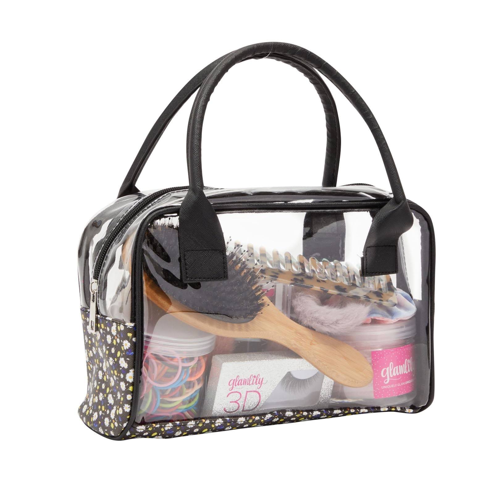 Floral Makeup Bag Set with Travel Organizer - 3 Piece Cosmetic Pouch Set (Small, Medium, Large) for Travel, Gym & Daily Essentials Storage