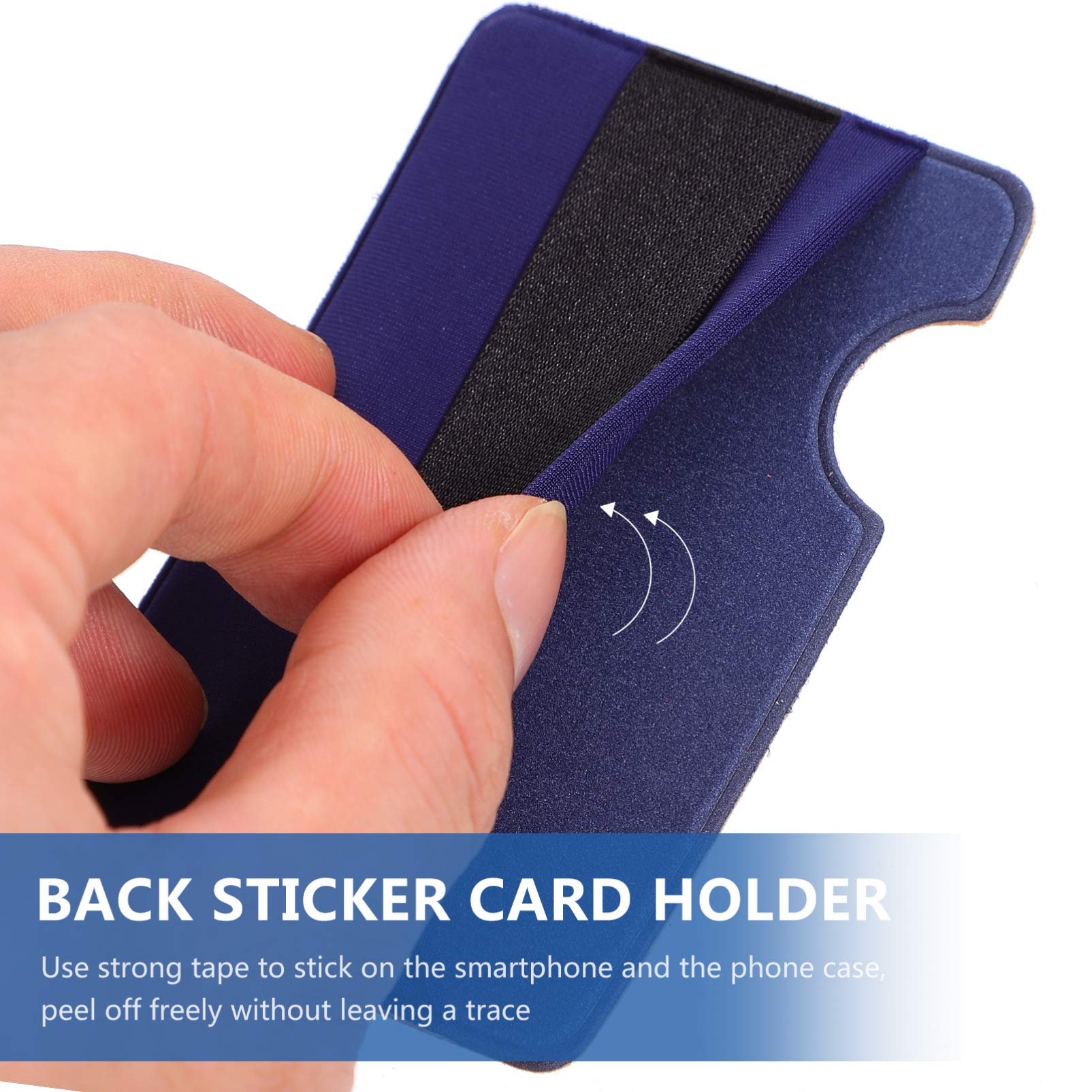 Hemobllo 1pc Sticky Phone Wallet - Slim Card Holder for iPhone & Android - Stick-On Back Pocket for Credit Cards, ID, Cash - Perfect for Women's Travel, Gym & Everyday Use