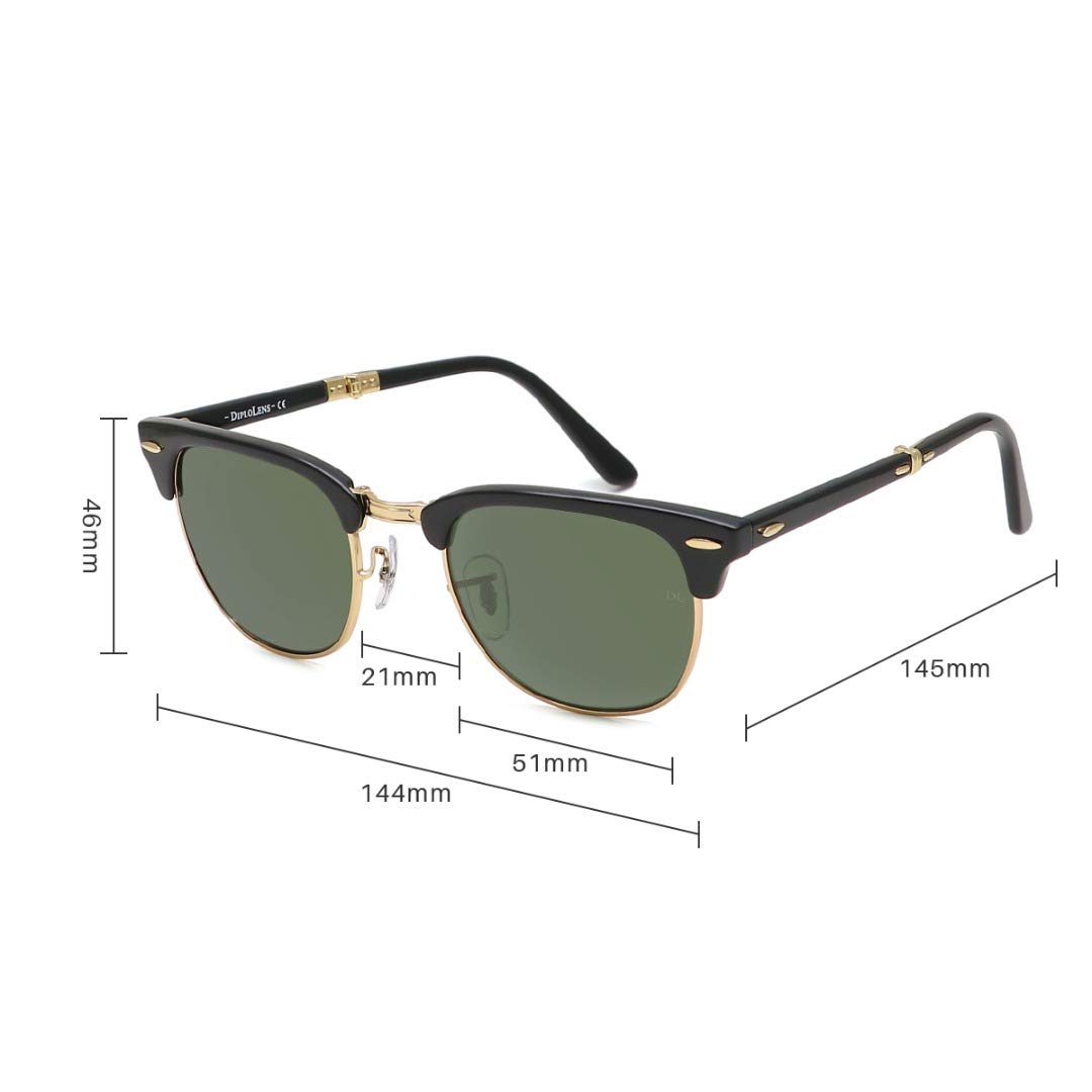 Classic Polarized UV400 Sunglasses for Men & Women - 100% UV Protection, Lightweight & Foldable - Perfect for Driving, Travel & Outdoor Activities