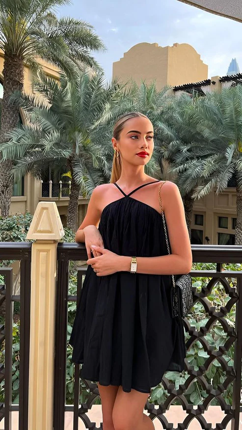 Elegant Black Halter Short Homecoming Dress for Women - J3927 | Perfect for Prom, Party, and Special Occasions