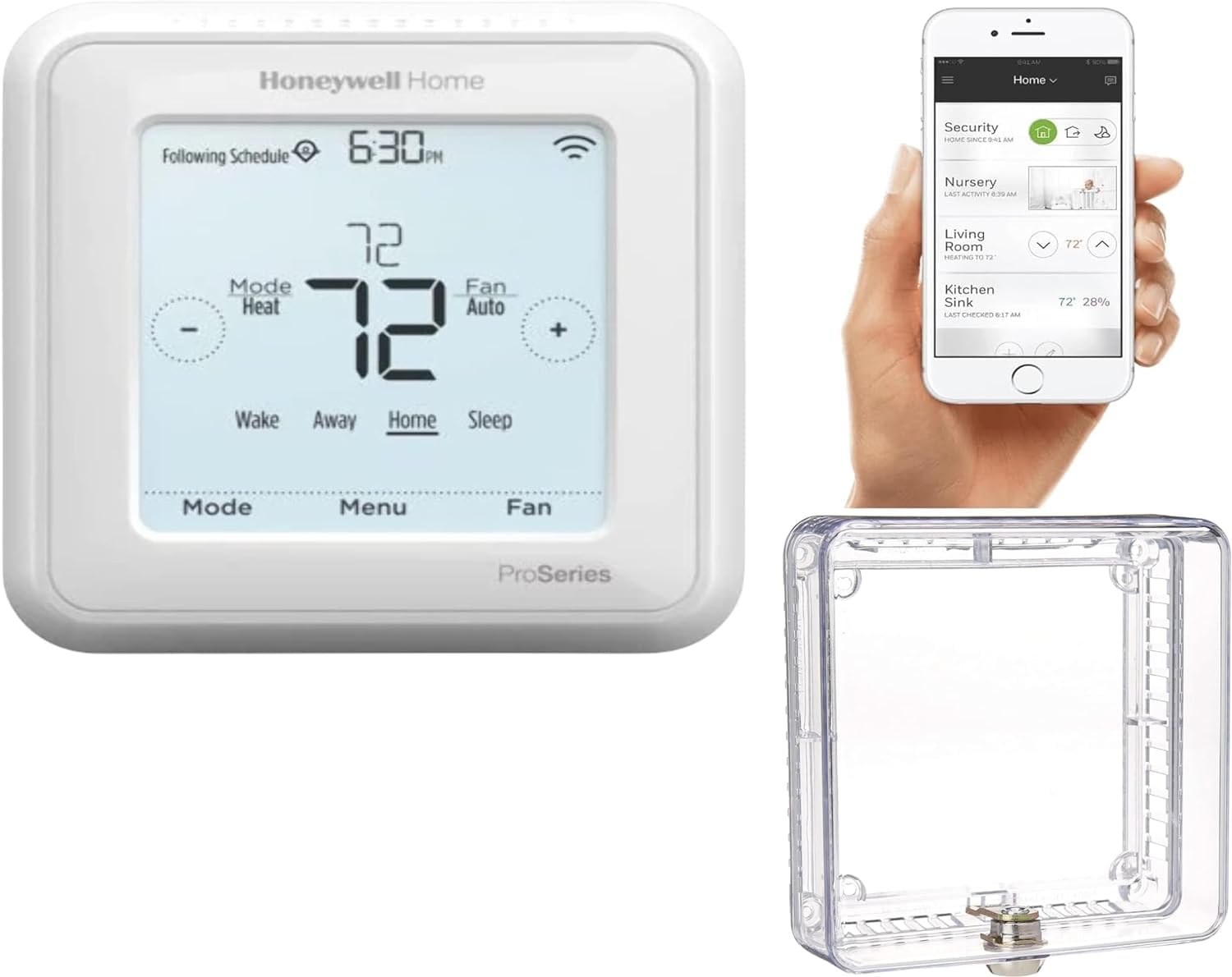 Honeywell TH6320WF2003 T6 Pro Smart Programmable Thermostat - WiFi Enabled for Heat Pump (3H/2C) & Conventional Systems (2H/2C) with 5-Year Warranty & Cover - Perfect for Smart Home, Energy Savings & Remote Temperature Control