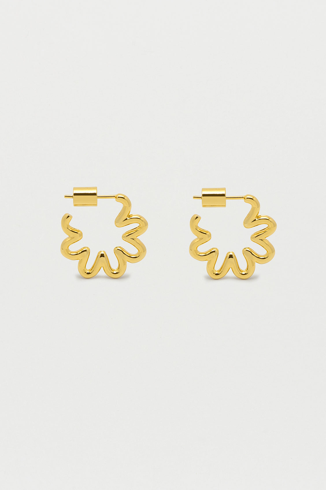 Mini Squiggle Flower Hoops Earrings - Dainty Boho Floral Studs for Women | Perfect for Everyday Wear, Date Nights & Summer Outfits